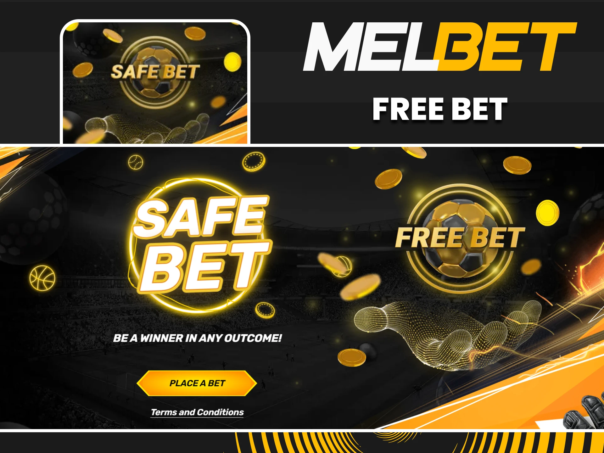 Get your free bet bonus from Melbet.
