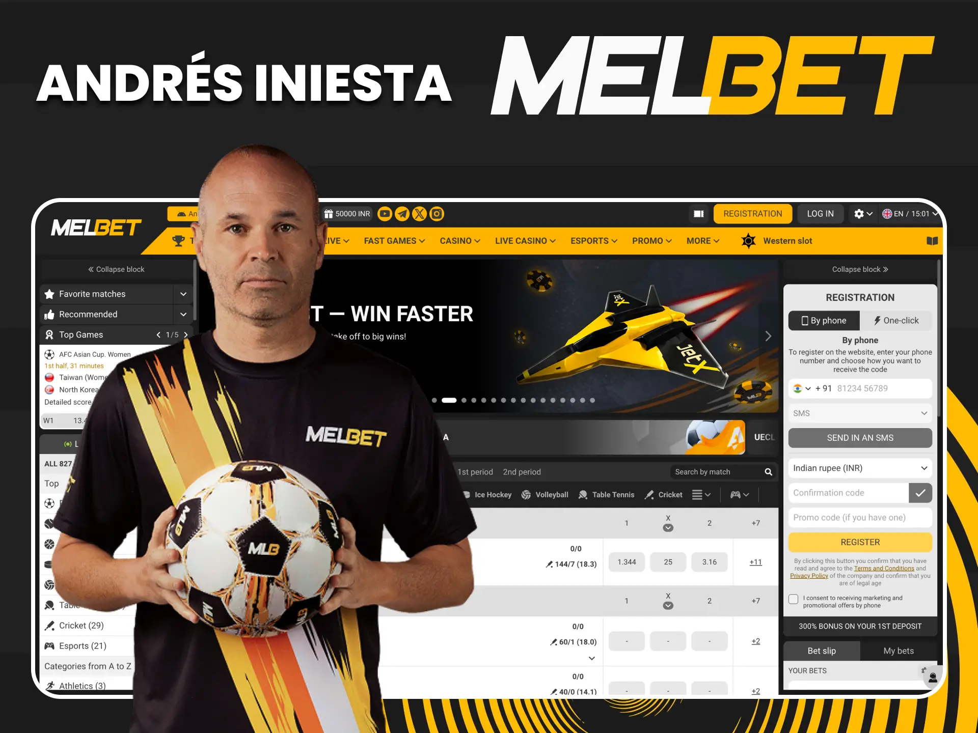 Witness the world-class skills of Andrés Iniesta as a Melbet Ambassador.