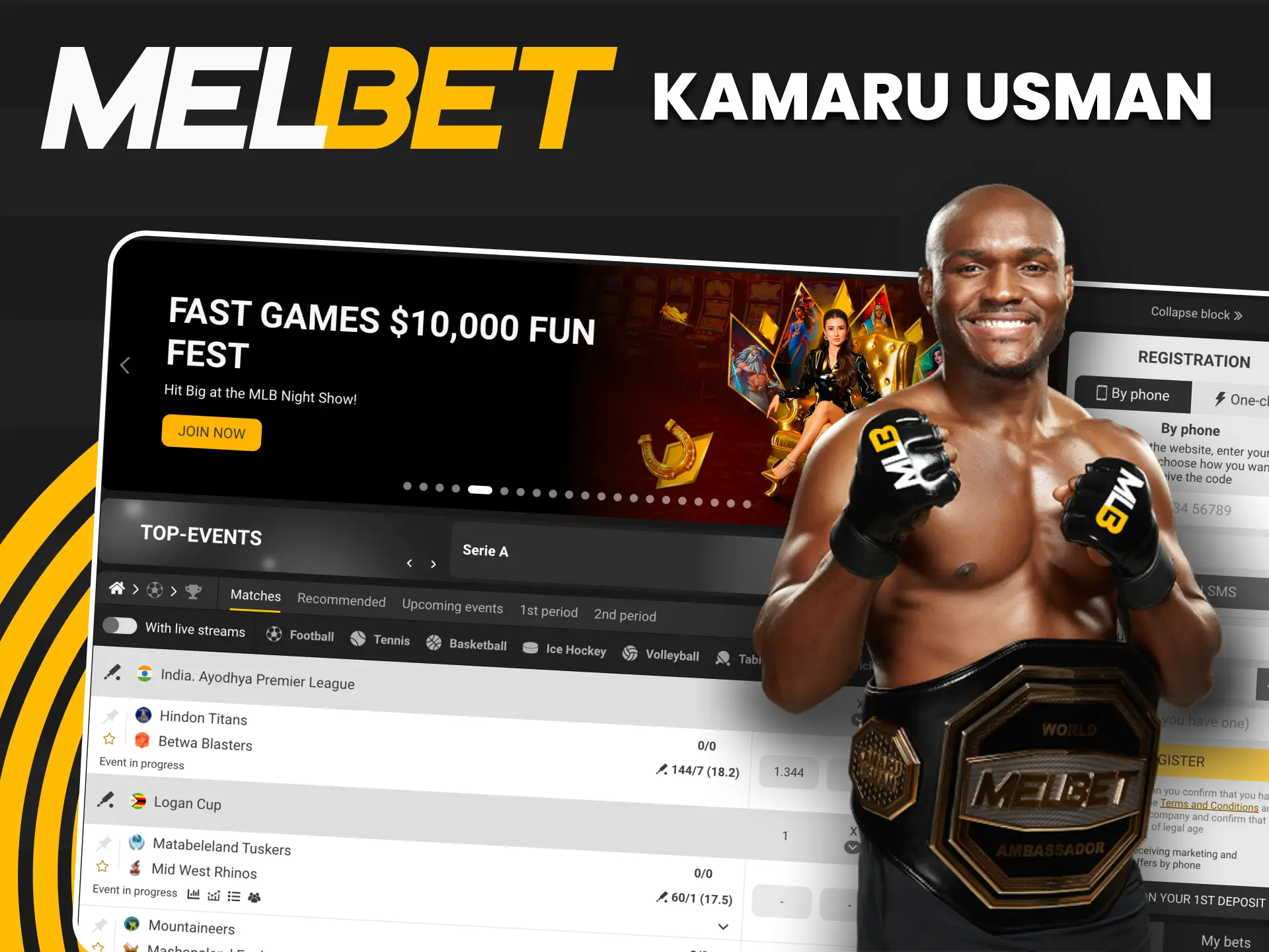 Watch the legendary Kamaru Usman represent the Melbet brand as Ambassador.