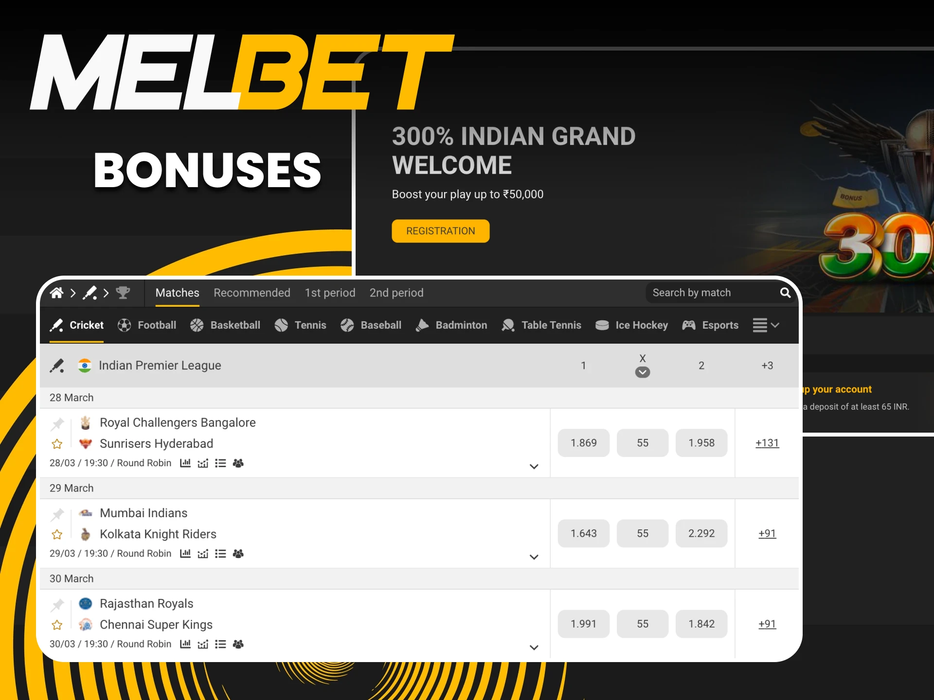 Activate exclusive Melbet bonuses for IPL matches and boost your winnings.